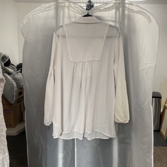 Faux linen lace-up top - Picture 3 of 3